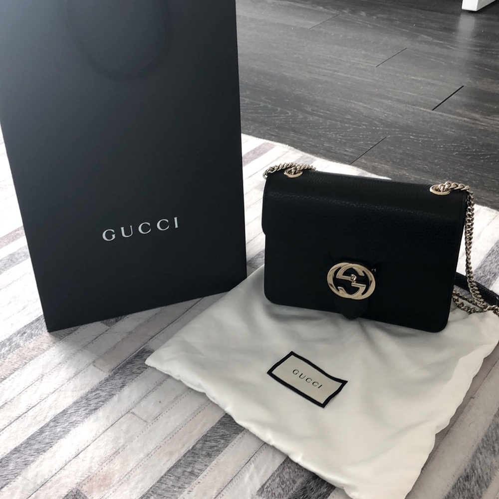 Gucci interlocking bag black